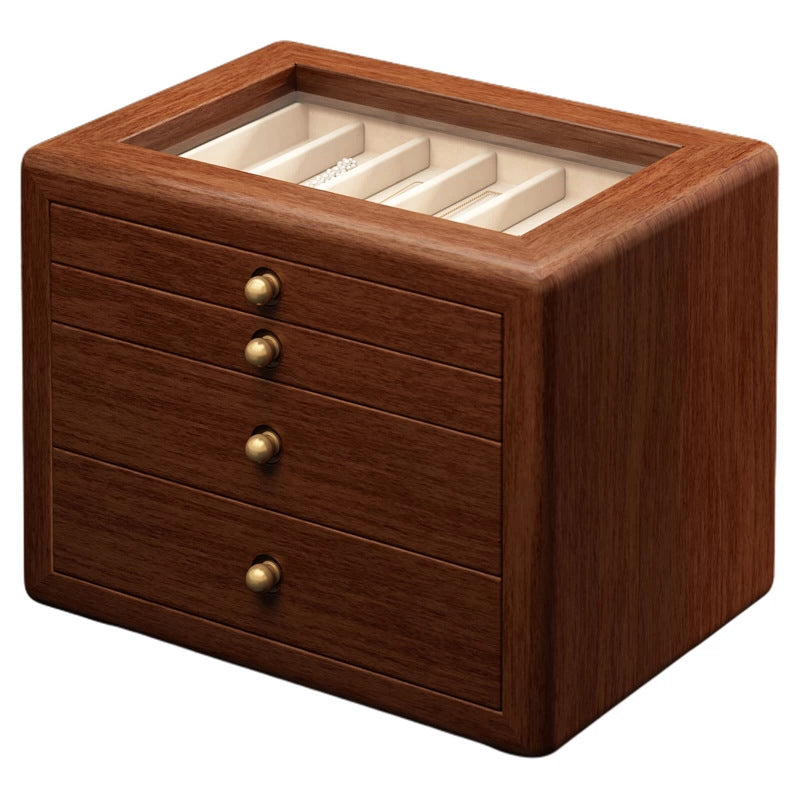Vintage Three-Tier Wooden Jewelry Organizer