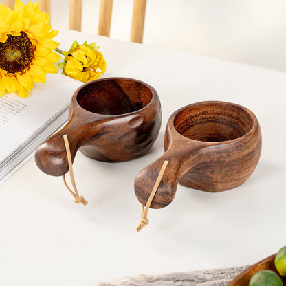 Natural Walnut Wood Nordic Cup